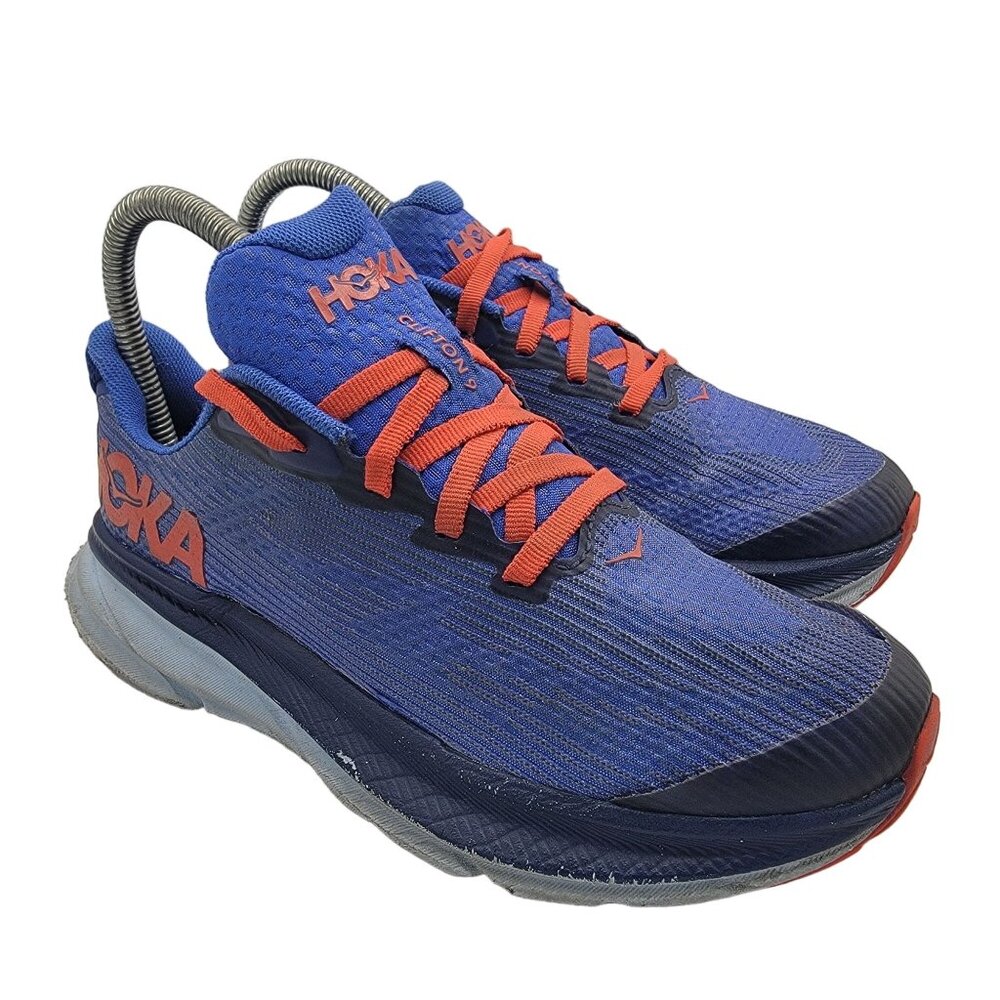 Hoka One One Clifton 9 Kids Size 4 Bellwether Blue Dazzling Blue Shoes Athletic